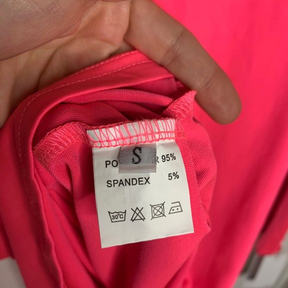 NWT NEON PINK BODYCON MINI DRESS - Picture 6 of 8